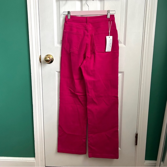 🎉HOST PICK Hot Pink High Waist Wide Leg Jeans NWT 2 - Picture 7 of 8